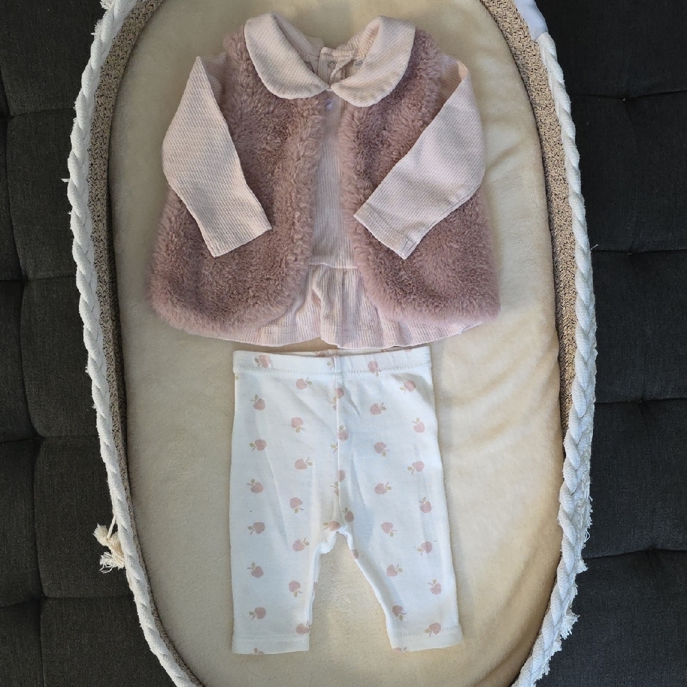 Adorable Pink and White Kids Matching Set